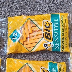 Bundle of 6 - Bic Sensitive Single Blad Razor - 12 Pack